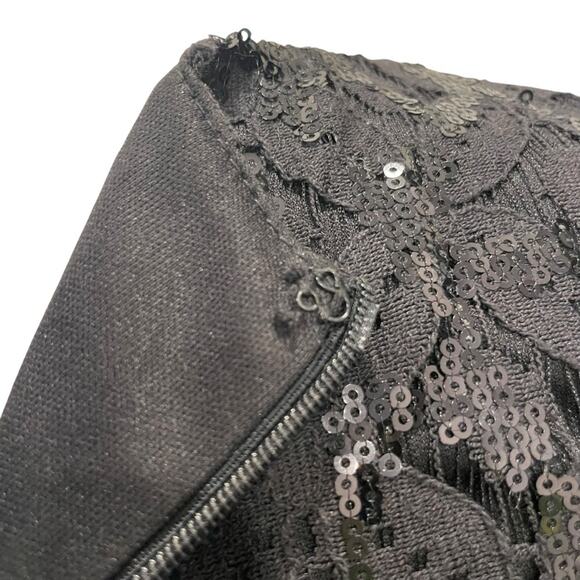 Black Whimsigoth Mini Dress size S Spooky Halloween Sequins Feathers Witch - Picture 11 of 14